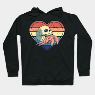 Drama Crab - Funny Crab Carrying a Skull Hoodie